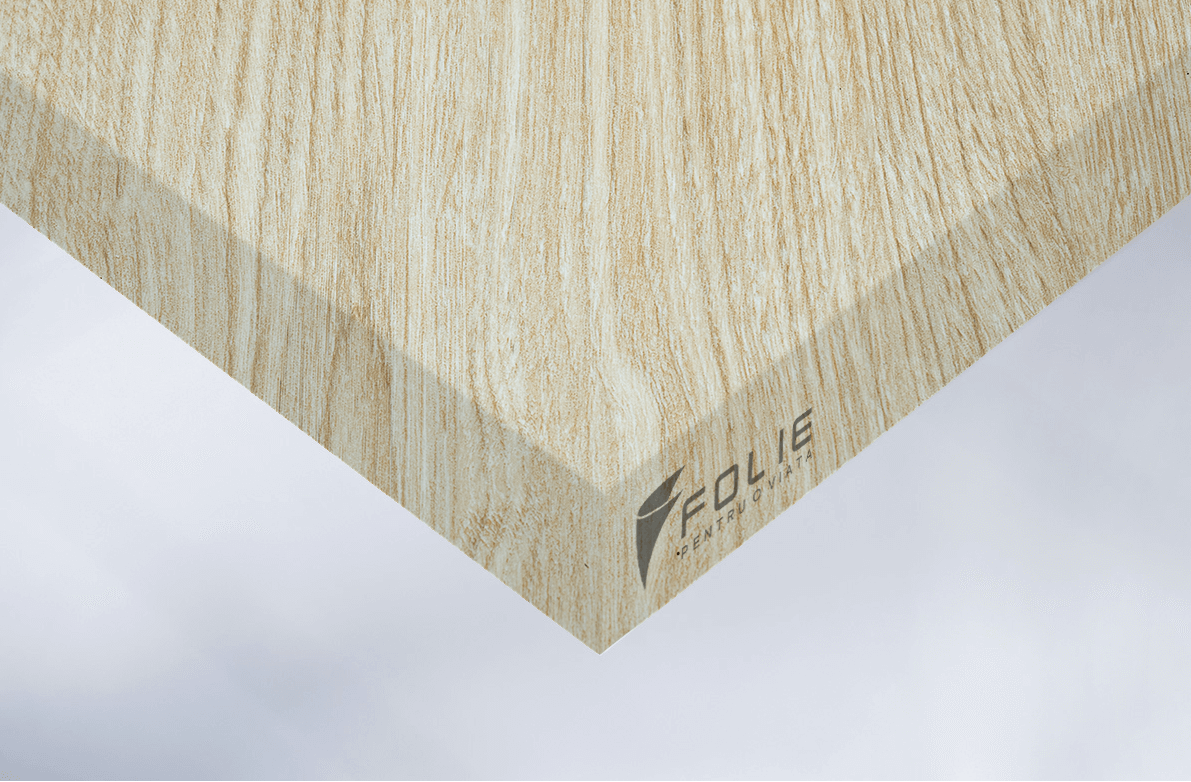 NF40 folie autocolantă Smooth Oak aplicată pe mobilă – Folie.ro