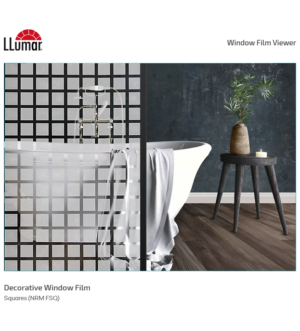 folie decorativă cu pătrate pentru geamuri – model NRM FSQ